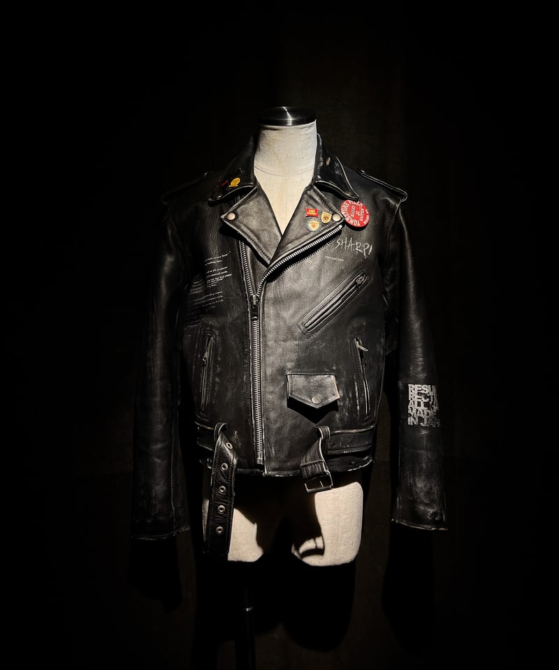 Vintage Leather Biker Custom Double Riders Jack