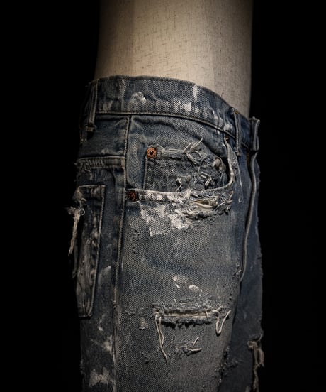 VIntage hard damage denim pants