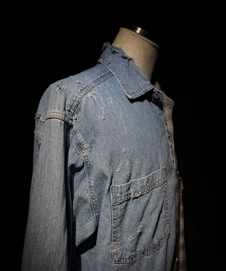 50/50 Split Rebuild Vintage Denim/FlannelShirt