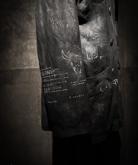 Euro vintage Reconstructed Suede Double-Breasted Coat