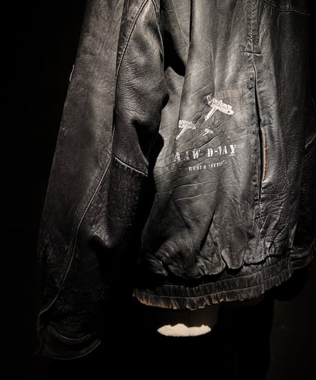 Vintage lamb Leather Flight Jacket with Vintage Badges