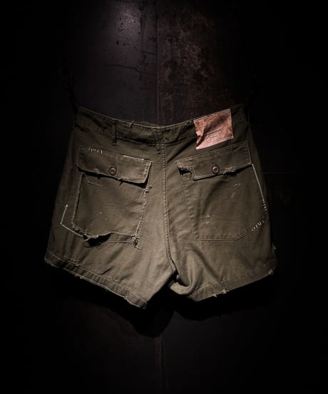 Vintage damage military half pants