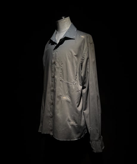 Vintage damage dress gray shirt