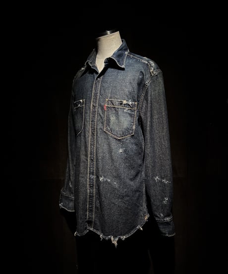 Vintage Faded Indigo Western Shirt