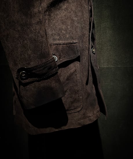 Vintage leather safari jacket