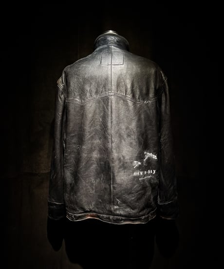 Vintage Leather Toggle Jacket with UK-Sourced Vintage Badges