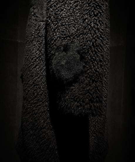 Different fabric patchwork boa coat