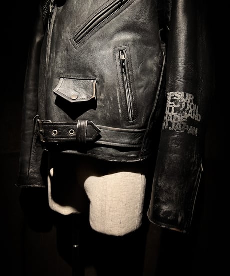 Vintage Leather Biker Custom Double Riders Jacket with Vintage Badges