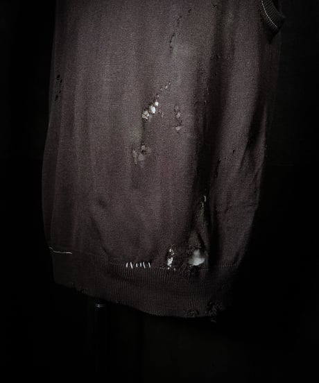 Vintage damage knit vest