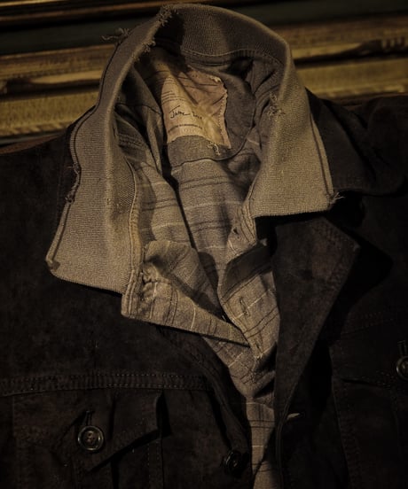 Vintage leather safari jacket