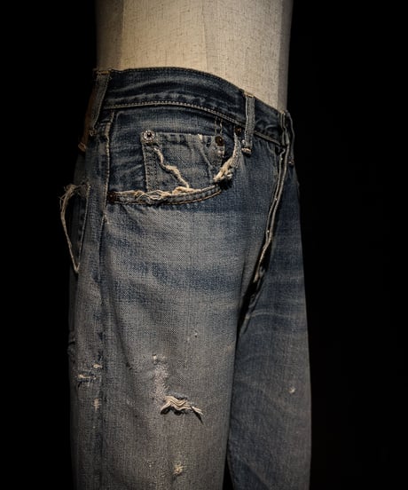 Vintage Damage Straight Cut Denim Pants