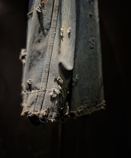 Hard damage vintage Denim coverall jacket