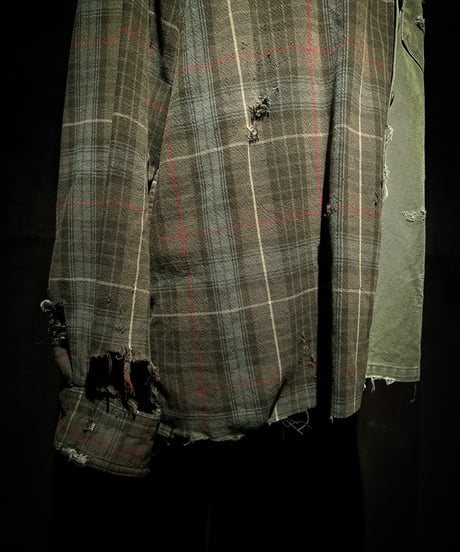 50/50 Split Rebuild Vintage 70's Military/Flannel Shirt