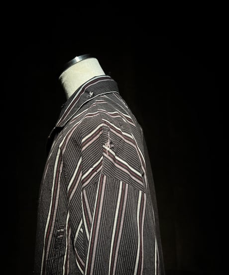 1950-60's French Vintage Striped Work Shirt