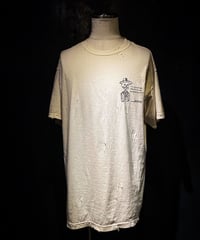 Double jacket skull T-shirt OLD WHITE