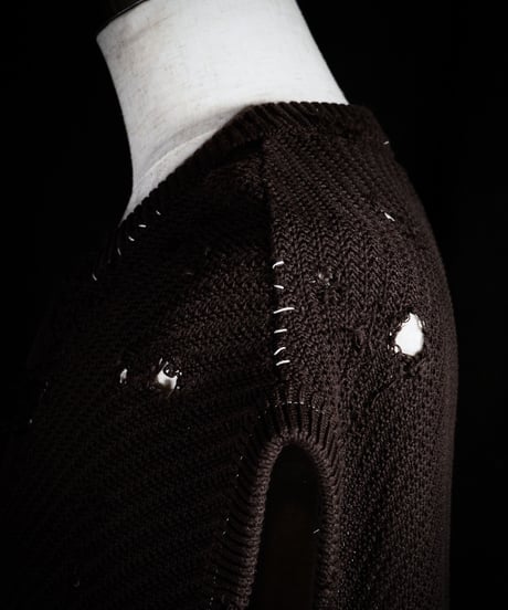 Vintage damage knit vest