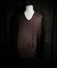 Vintage damage knit vest
