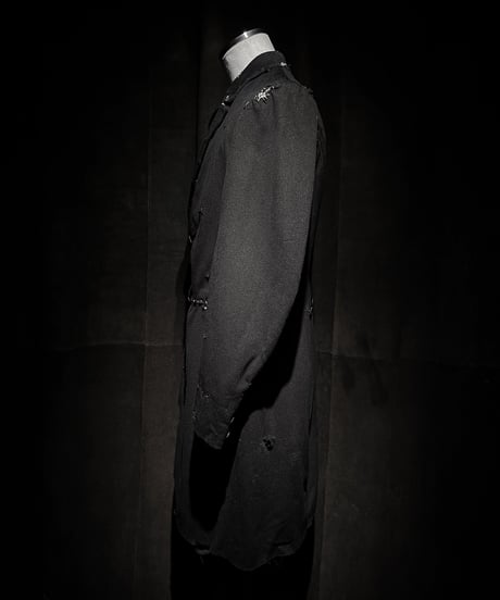 1910's french double long formal evening coat