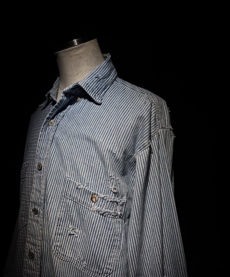50/50 Split Rebuild Vintage Pattern Denim/Hickory Shirt