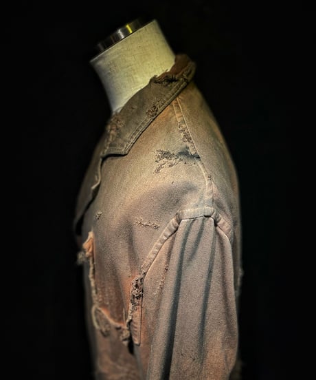 Vintage damage dye short coat