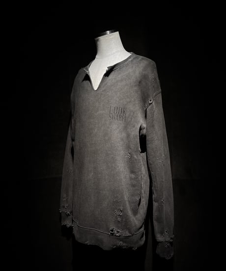 [Dye] Vintage damage LOOK SHARP! sweat shirt