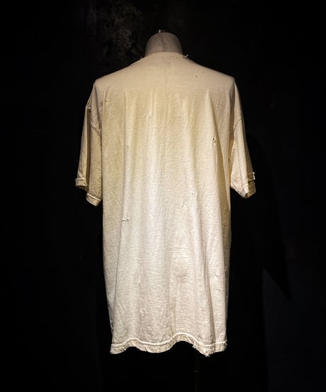 Double jacket skull T-shirt OLD WHITE