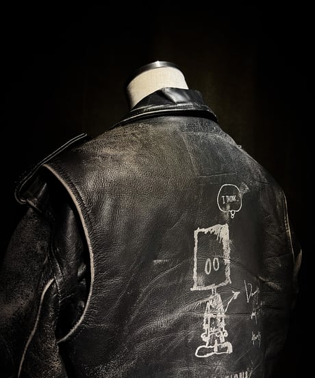 Vintage Leather Biker Custom Double Riders Jacket