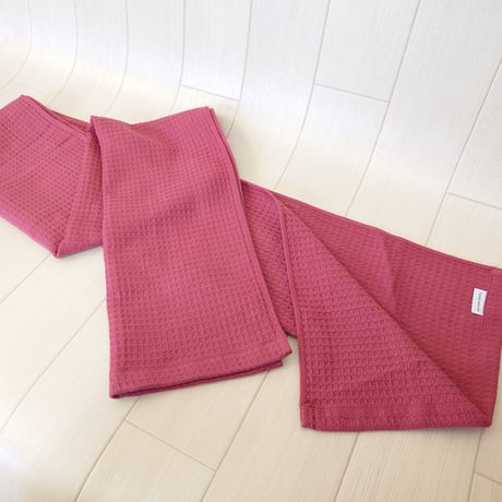 ワッフル　　　　　　　　　【着こなすタオル】　　　　ワッフルマフラー