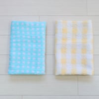 ふんわりやさしいたおる　【チェック】フェイスタオル