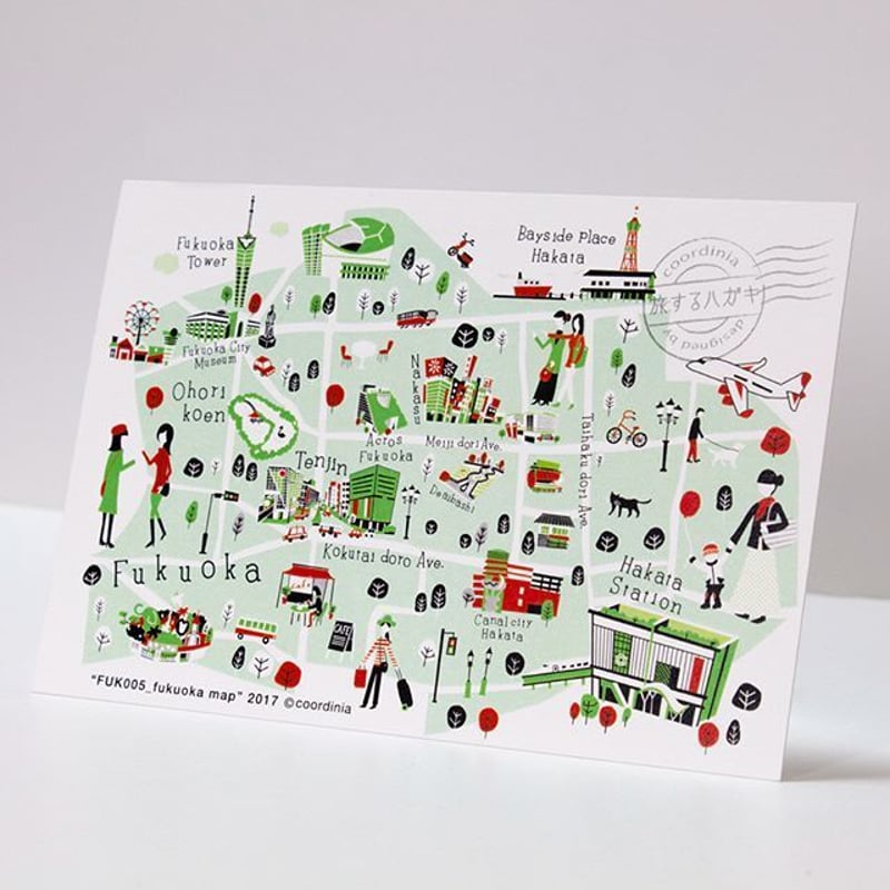 旅するはがき 〈福岡デザインポストカード5枚セット〉 | coordinia