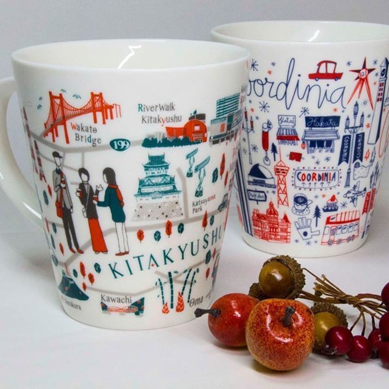 北九州 地図 マグカップ | coordinia