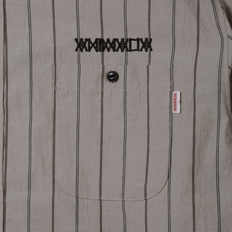 STAND COLLAR  SHIRTS -Stripe