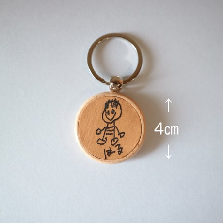 key ring  （wood×leather）