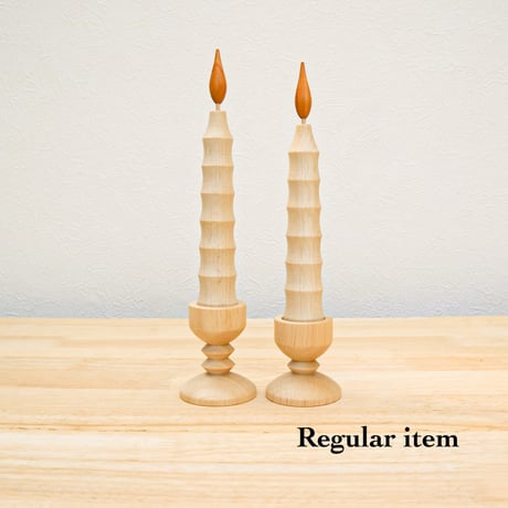 wooden candle &stand set