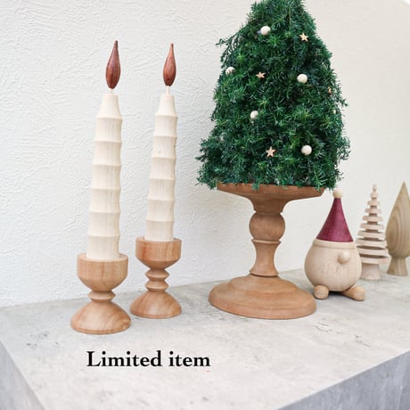 wooden candle &stand set
