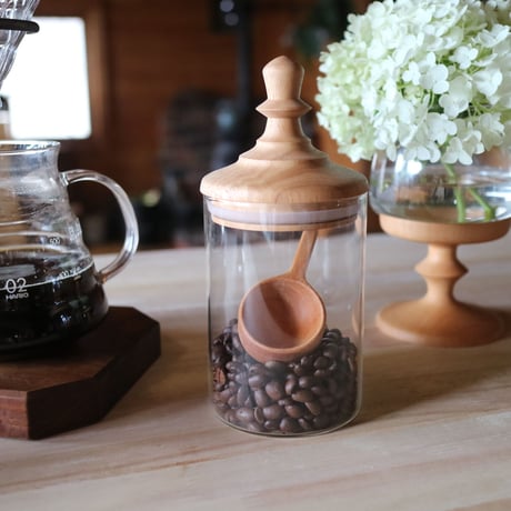 canister［glass×wood］