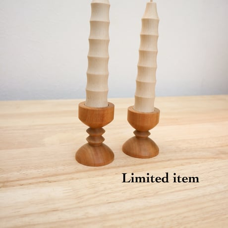 wooden candle &stand set
