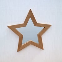 星型ミラー  大  マホガニー材