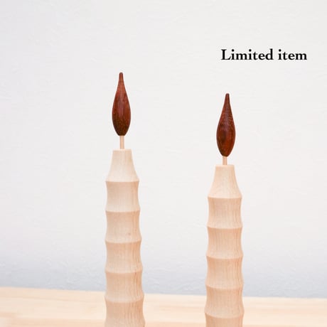 wooden candle &stand set