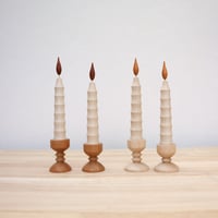 wooden candle &stand set