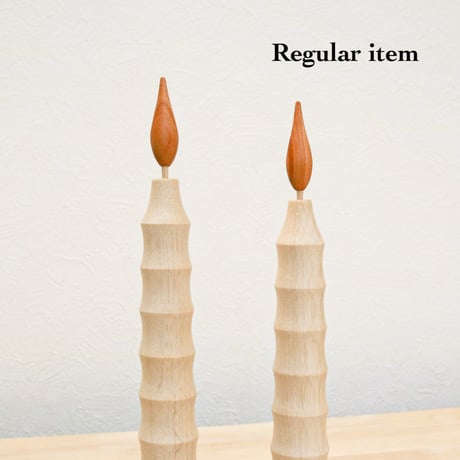 wooden candle &stand set