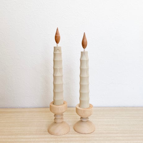 wooden candle &stand set