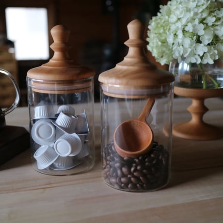 canister［glass×wood］