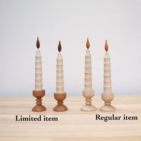 wooden candle &stand set