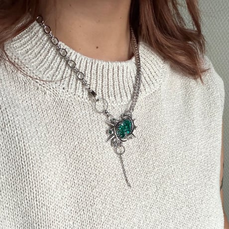【10/15まで限定販売】 Limited Color Éliane 『Leaf Green』 Necklace
