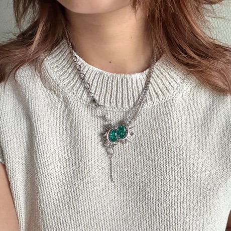 【10/15まで限定販売】 Limited Color Éliane 『Leaf Green』 Necklace