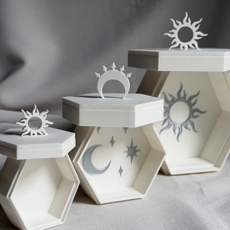 Original 日月星 Box 【White L】