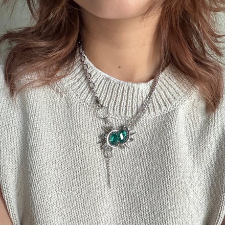 【10/15まで限定販売】 Limited Color Éliane 『Leaf Green』 Necklace