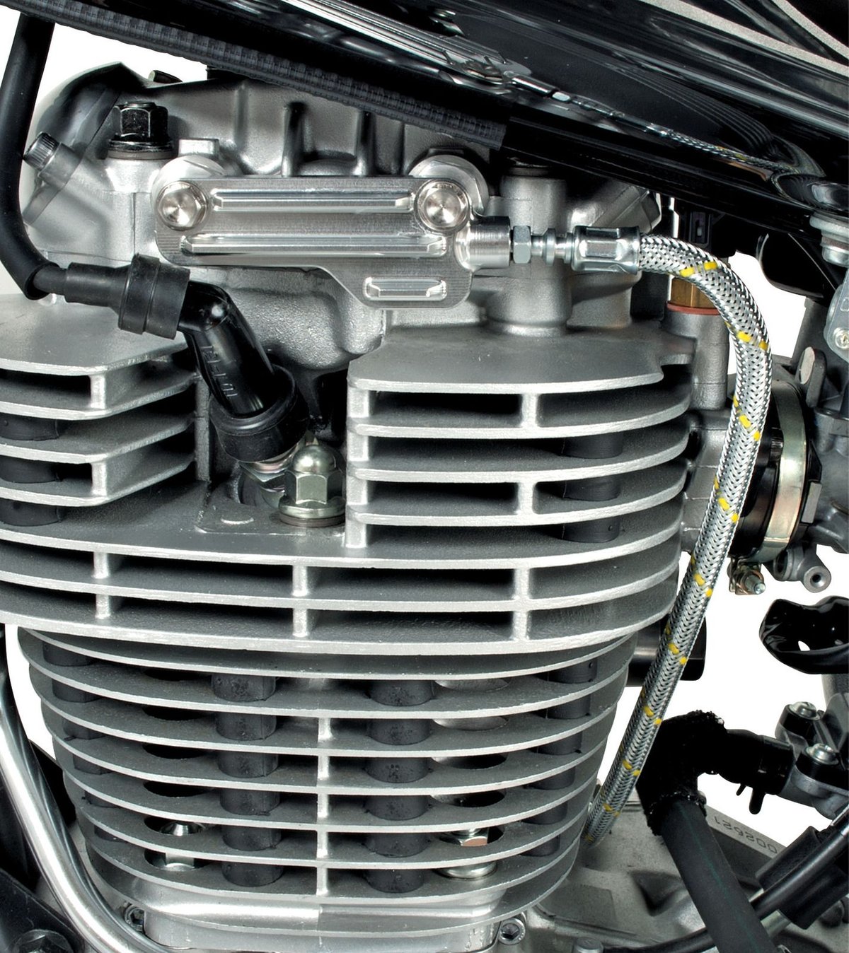 SR400専用ツインオイルラインキット「KEDO/ヴィンテージ」・フィン付き