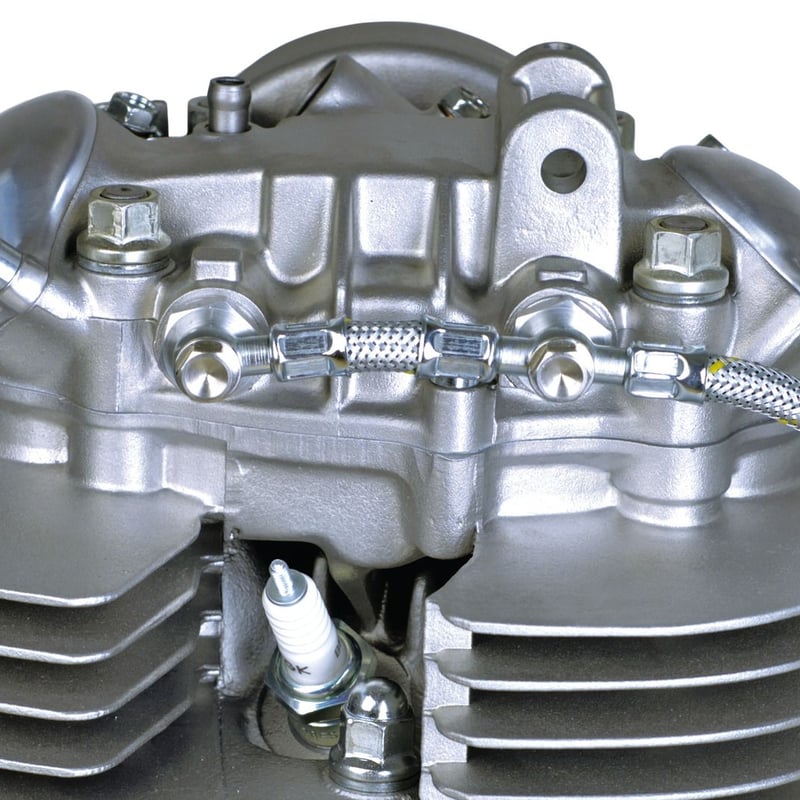 SR400用ツインオイルラインキット「KEDO/レースライン」（ステン